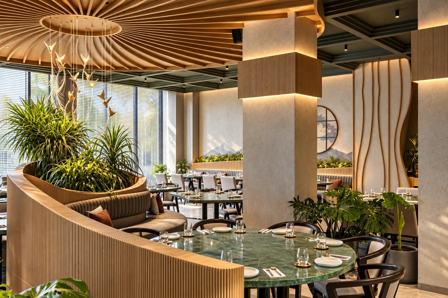 Restaurant interior setup