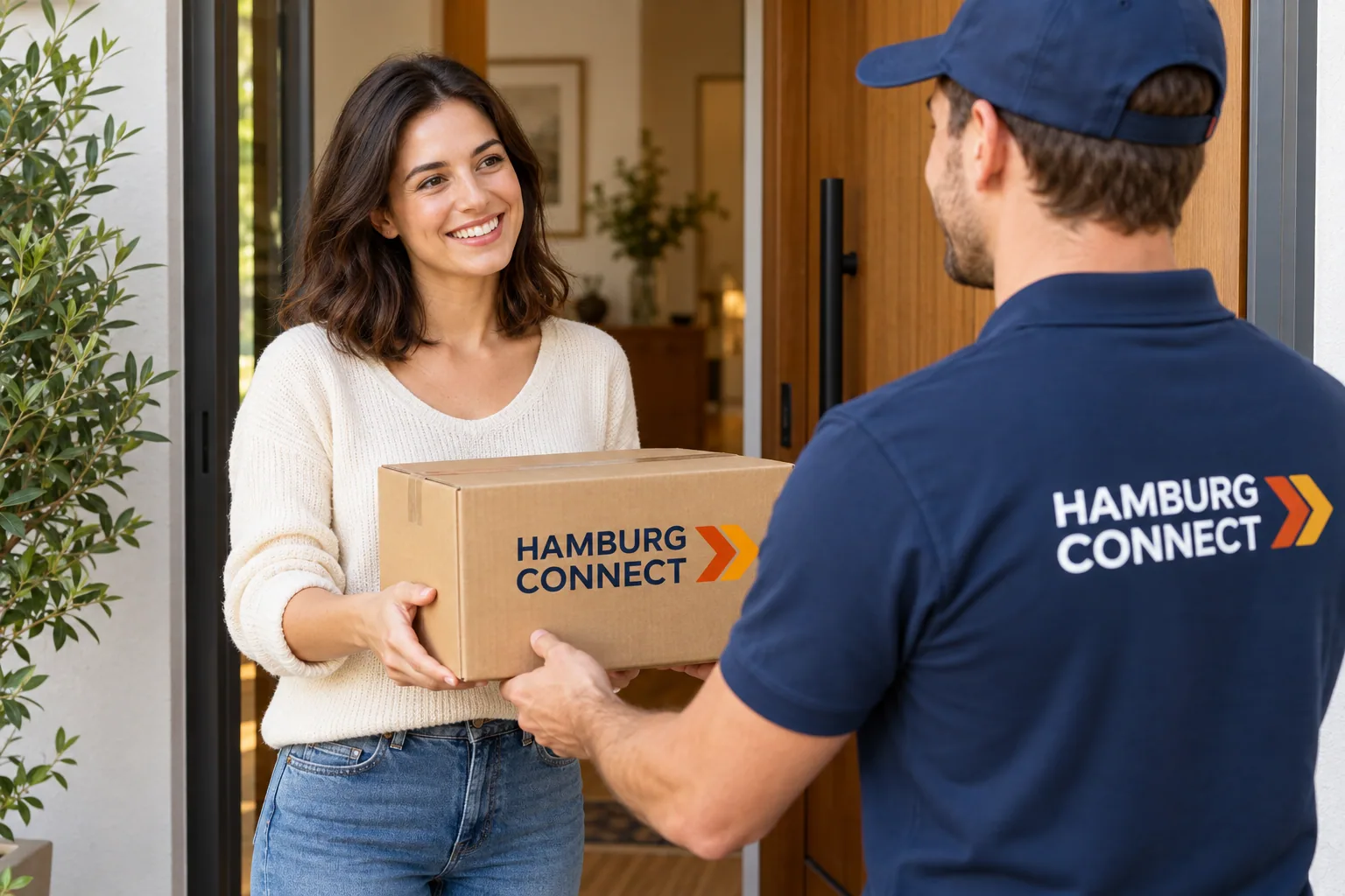 Parcel handed to the recipient at home